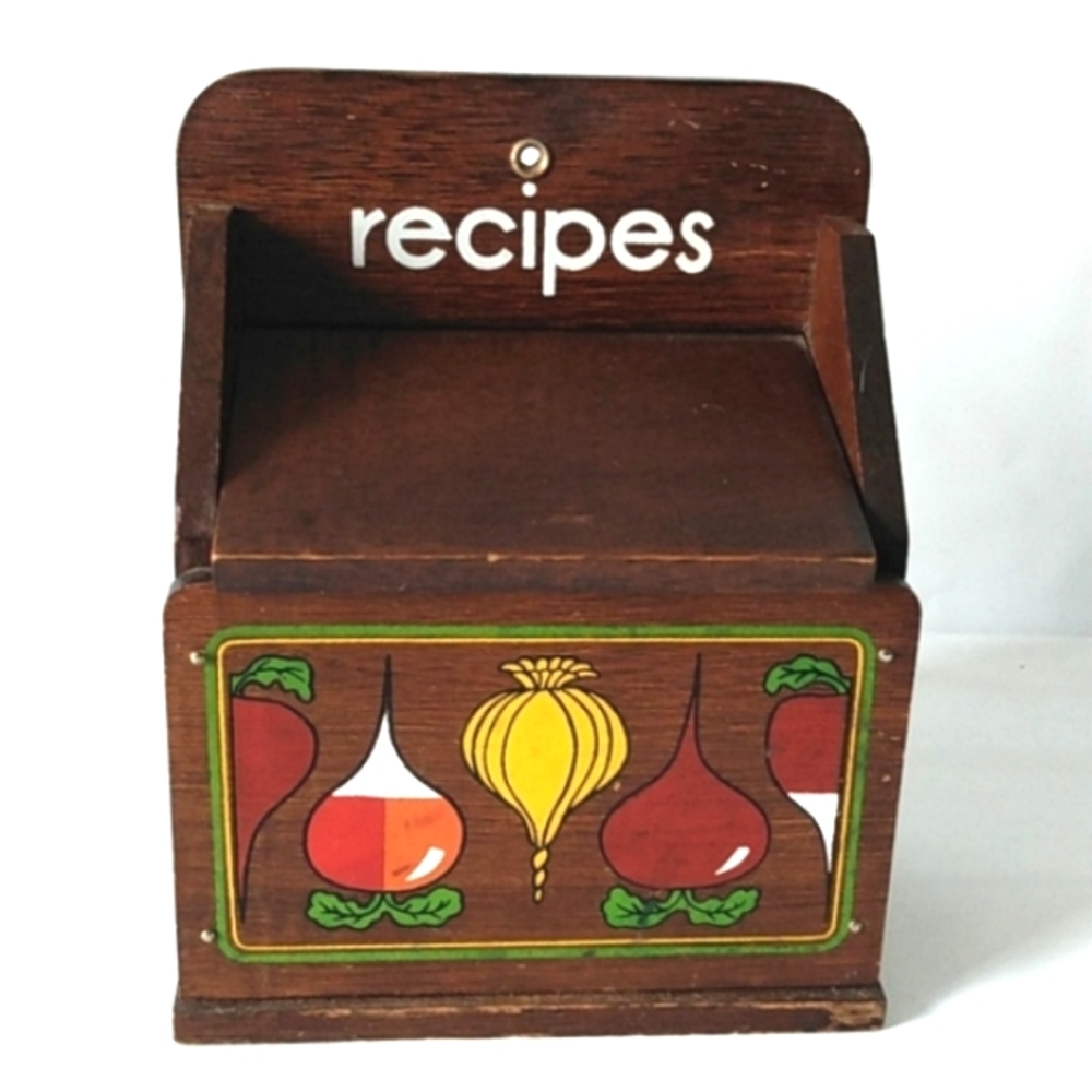Hand-painted wall/ counter recipe box